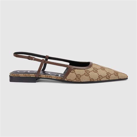 gucci ladies flats|women's gg slingback ballet flat.